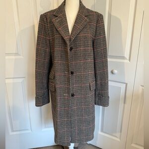 Lauren Ralph Lauren | Women’s Houndstooth Long Peacoat | size 12